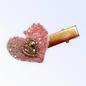 Lovely Glitter Heart Hairclip