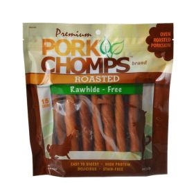 Pork Chomps Twistz Pork Chews - Roasted - Large Twists - 15 Count