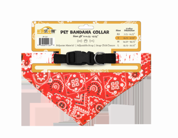 Western Themed Pet Bandana Collars (Color: Red, size: small)