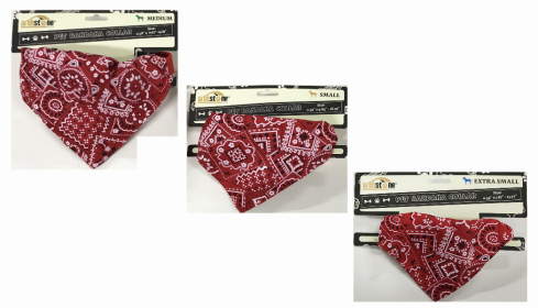 Western Themed Pet Bandana Collars (Color: Red, size: medium)