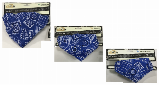 Western Themed Pet Bandana Collars (Color: Blue, size: medium)