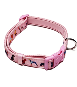 Dog Collar (Color: Pink, size: Medium-adjustable)