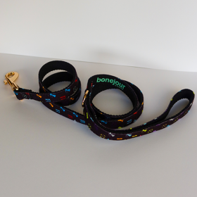 Bonejour Leash (Color: Black/Multi)