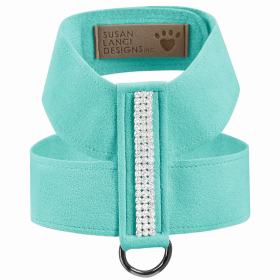 Susan Lanci Designs 3 Row Giltmore Crystals Tinkie Harness (Color: Tiffi Blue, size: small)