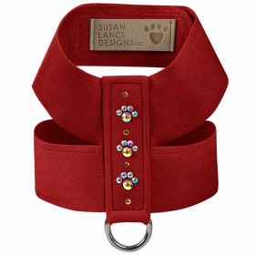 Susan Lanci Designs Crystal Paws Tinkie Harness (Color: Red, size: small)