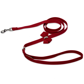 Susan Lanci Designs Nouveau Bow Leash (Color: Red, size: 4 ft)