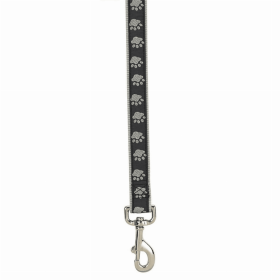 CC TwoTone Pawprint Lead (Color: black, size: 4ftx5/8in)