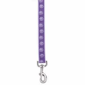 CC TwoTone Pawprint Lead (Color: purple, size: 4ftx5/8in)