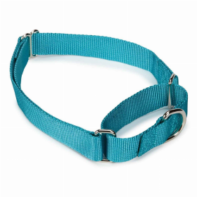 GG Nylon Martingale Collar (Color: Light Blue, size: 14-20in)