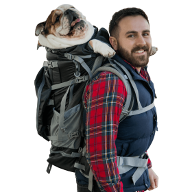 Kolossus | Big Dog Carrier & Backpacking Pack (Color: black, size: XX-Large (26"-29" from collar to tail))