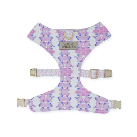 French Lavender Reversible Dog Harness (size: M)