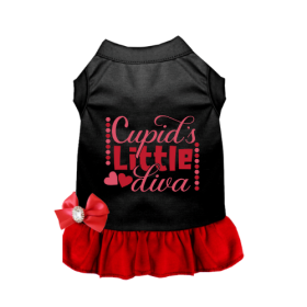 Cupid's Little Diva (Color: BLACK AND RED, size: 2X Large)