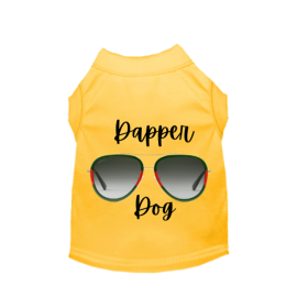 Designer Dapper Dog Tee (Color: Yellow, size: X Small)