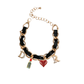 Dior-able Charm Dog Necklace (Color: black, size: medium)