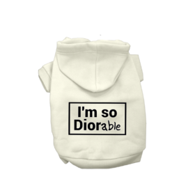 DIOR-able Hoodie (Color: White, size: medium)