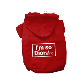 DIOR-able Hoodie (Color: Red, size: medium)