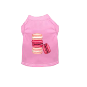 Love Macaroons Dog Shirt (Color: Pink, size: medium)