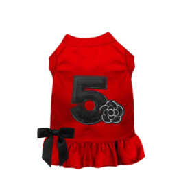 No. 5 Camellia Dress (Color: Red, size: small)