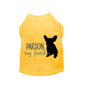 Pardon My Frenchie- Dog Shirt (size: small)