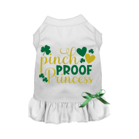 Pinch Proof Princess Dress (Color: White, size: small)