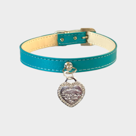 Rhinestone Heart Sniffany Dog Collar (size: 16")