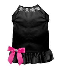 Skull Studded Dress (Color: black, size: X Small)