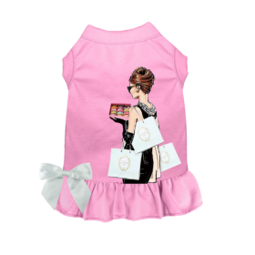 Sniffany & Macaroons, Please- Dog Dress (Color: Pink, size: large)