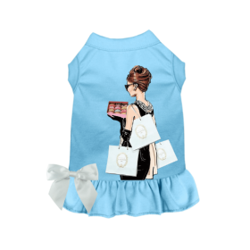 Sniffany & Macaroons, Please- Dog Dress (Color: Blue, size: 2X Large)