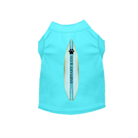 Sniffany & Surf- Dog Shirt (Color: Teal, size: large)