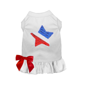 Stars, Stripes, & Bows (Color: White, size: X Small)