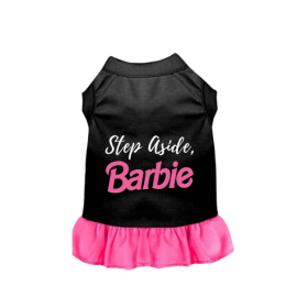 Step Aside, Barbie (Color: Black with Pink Ruffle, size: small)