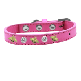 Studded Bee Collar (Color: Pink, size: 10")