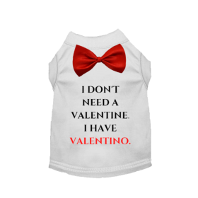 Valentine or Valentino (Color: White, size: small)