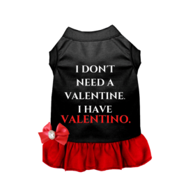 Valentine or Valentino (Color: BLACK AND RED, size: X Small)