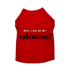 Will You Be My Valentine (Color: Red, size: large)