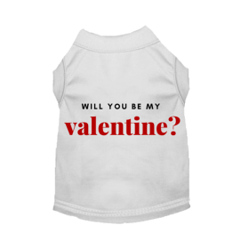 Will You Be My Valentine (Color: White, size: small)