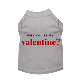 Will You Be My Valentine (Color: Gray, size: medium)