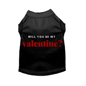 Will You Be My Valentine (Color: black, size: small)