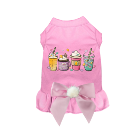 Easter Bunny Fun Dog Dress and Tee (Color: Pink, size: small)