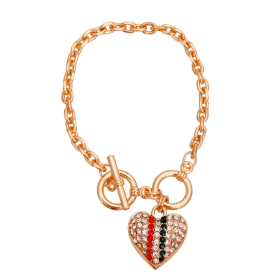 Gold Chain GG Heart Necklace (size: small)