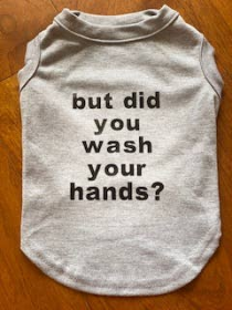 But did you wash your hands tee (Color: White, size: medium)