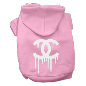 Chewnel Drippy Dog Hoodies (Color: Pink, size: 2X Large)