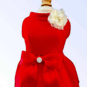 Chiffon Flower Holiday Dress (size: small)