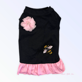 Chiffon Jeweled Bumble Bee Dress (size: X Large)