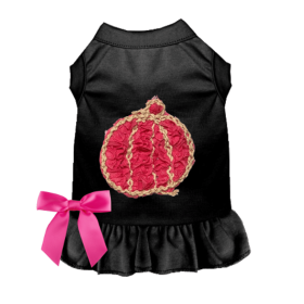 Chiffon Rose Halloween Pumpkin Dress (Color: black, size: large)