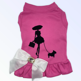 Classy Lady and Frenchie (Color: Hot Pink, size: X Small)