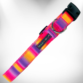 Tie Dye Dog Collars (Color: Pink/Purple, size: L 1" width fits 14-25" neck)