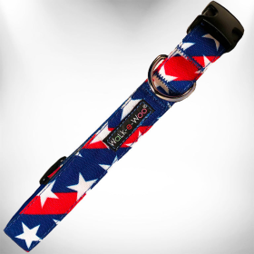 Stars & Stripes Dog Collars (size: S 3/4" width fits 10-14" neck)