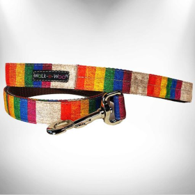 Dog Leads (Color: Rainbow Pride, size: REGULAR Lead 1" width- 5' length)