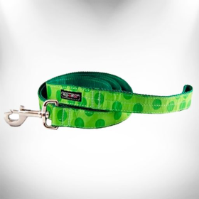 Polka Dot Dog - Monotone Leads (Color: Green, size: REGULAR Lead 1" width- 5' length)